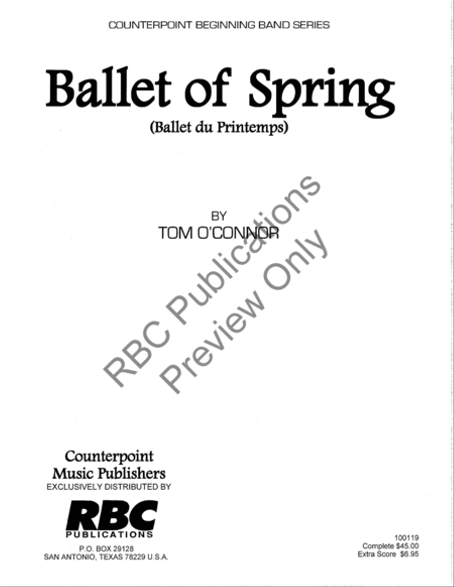 Ballet Du Printemps (Score) Concert Band scores gallery preview page 2