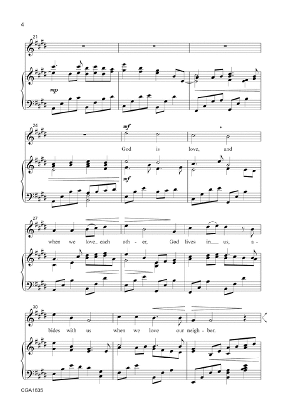 God Is Here Today - Unison/Two-part Unison Choir scores gallery preview page 4