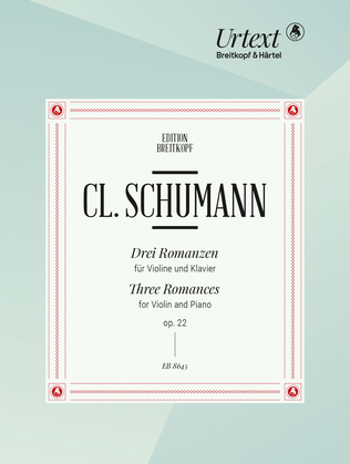 Book cover for 3 Romances Op. 22