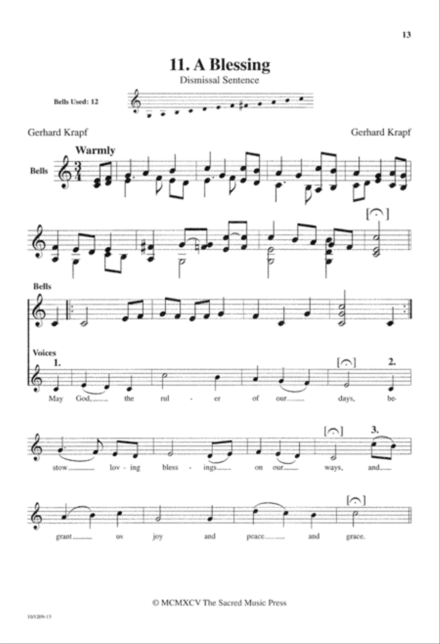 Responses for Handbells and Voices Unison Choir scores gallery preview page 13