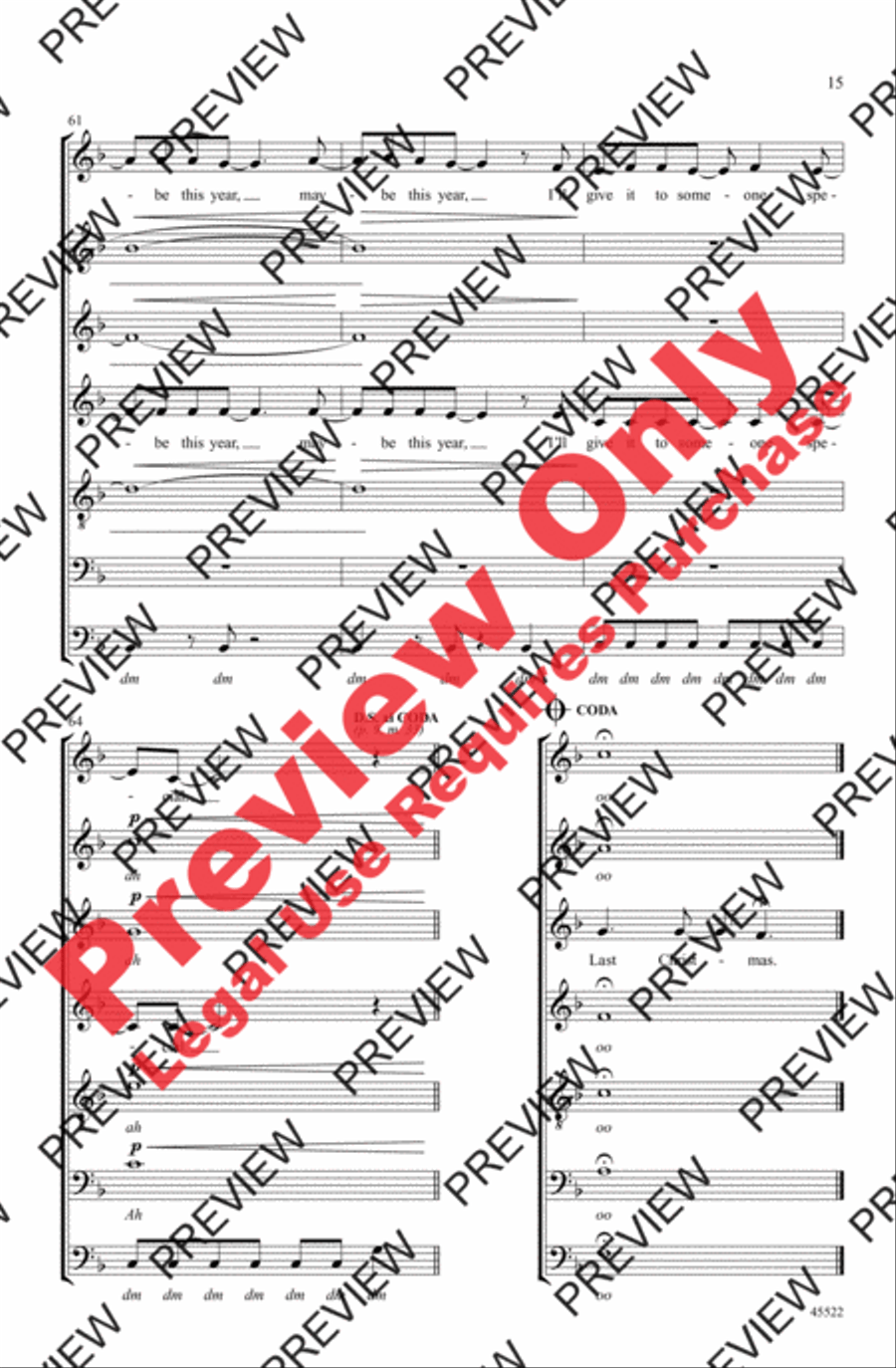 Last Christmas 4-Part scores gallery preview page 29
