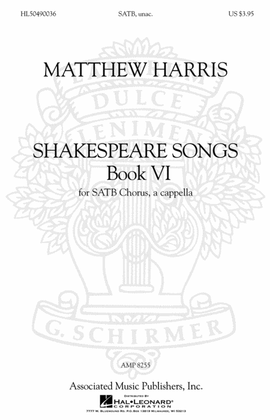 Book cover for Shakespeare Songs, Book VI