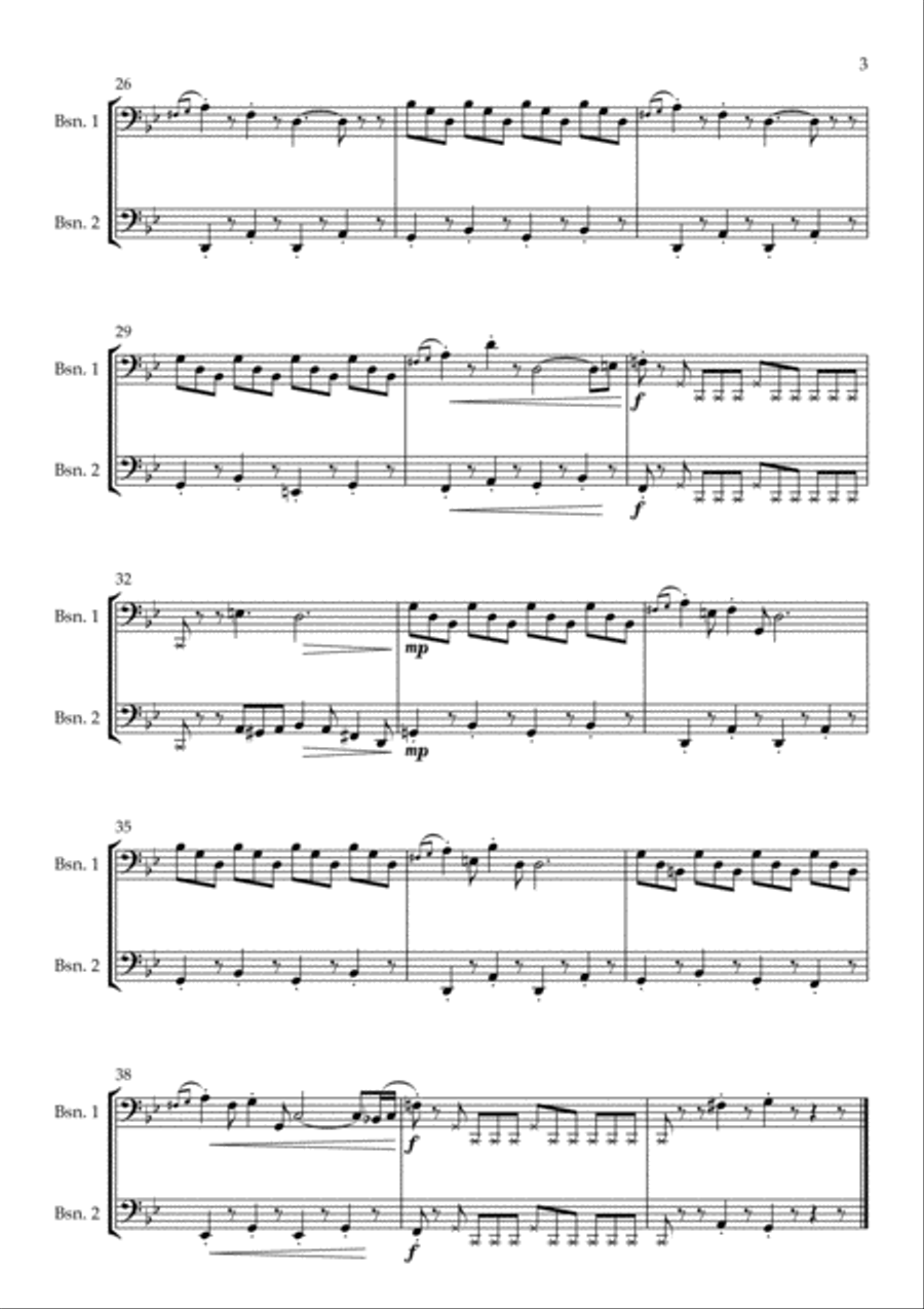 Clog Dance arranged for Bassoon Duet Woodwind Duet scores gallery preview page 5