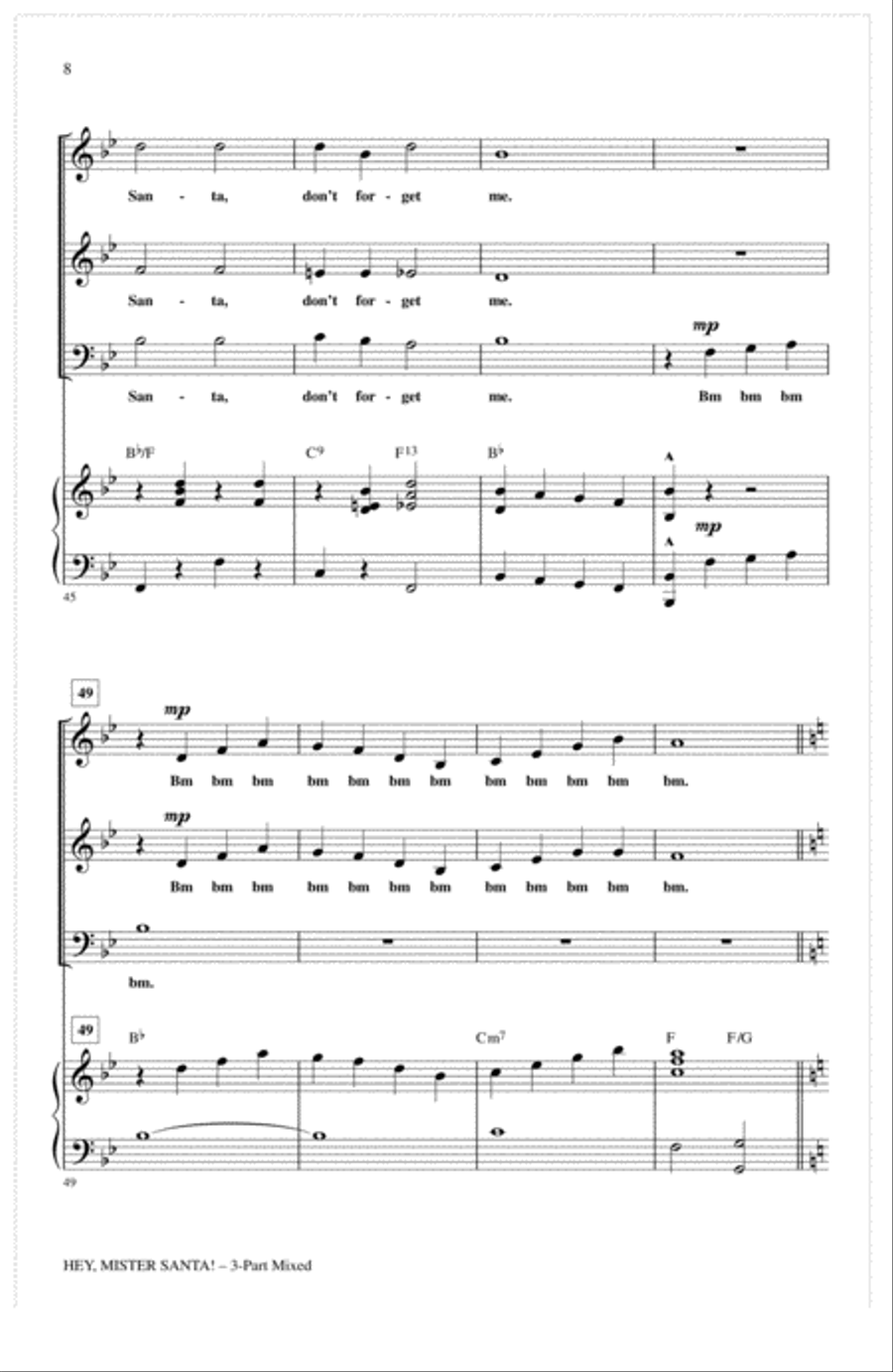 Hey Santa! Hey Santa! 3-Part scores gallery preview page 6