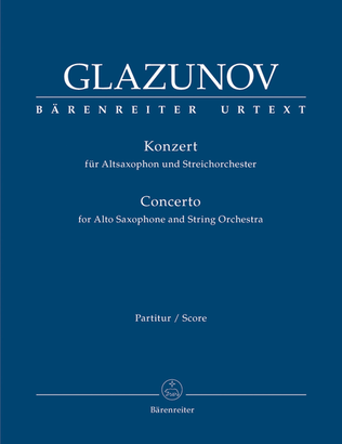 Concerto for Alto-Saxophone and String Orchestra E flat major op. 109