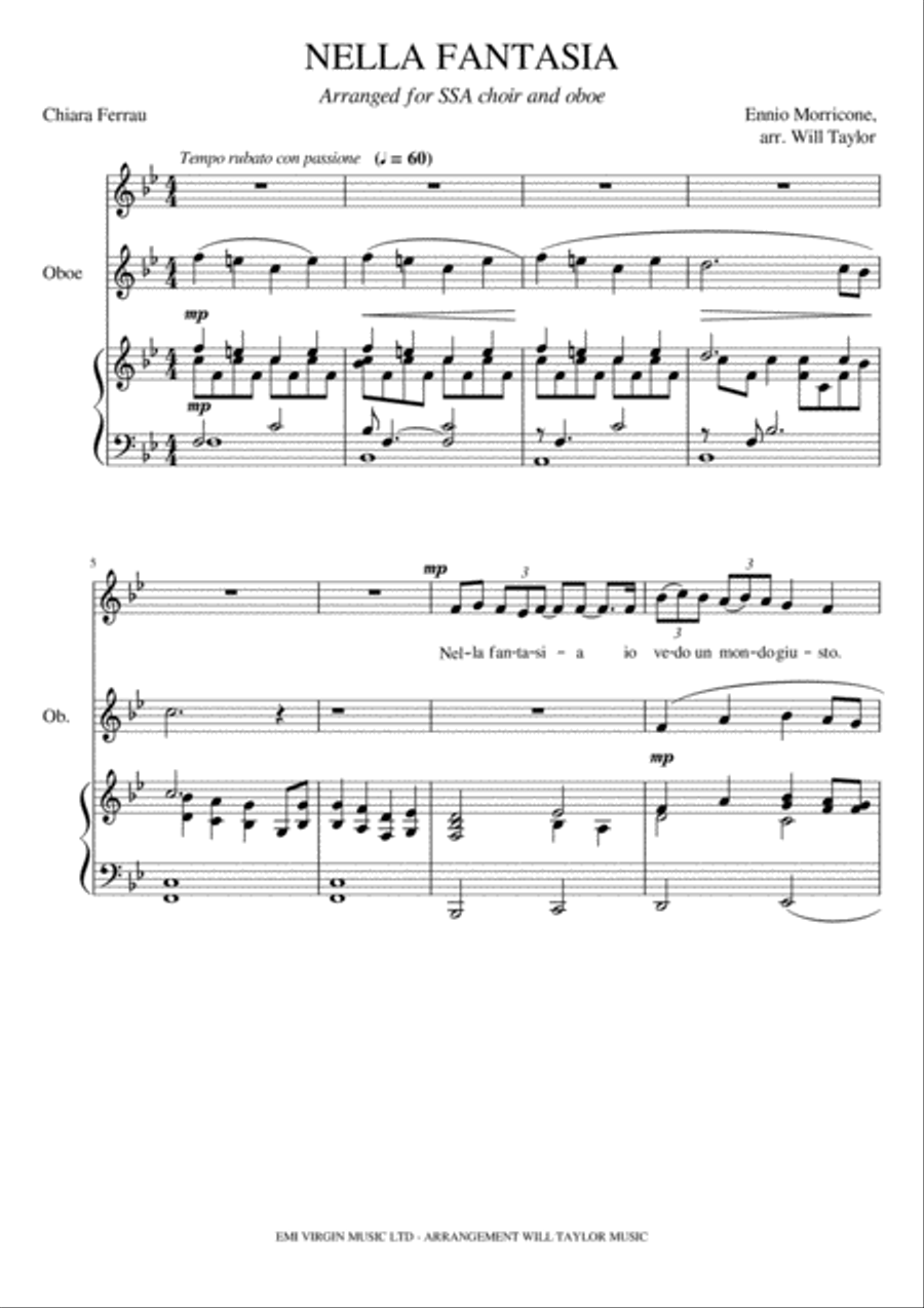 Nella Fantasia Nella Fantasia SSA scores gallery preview page 1