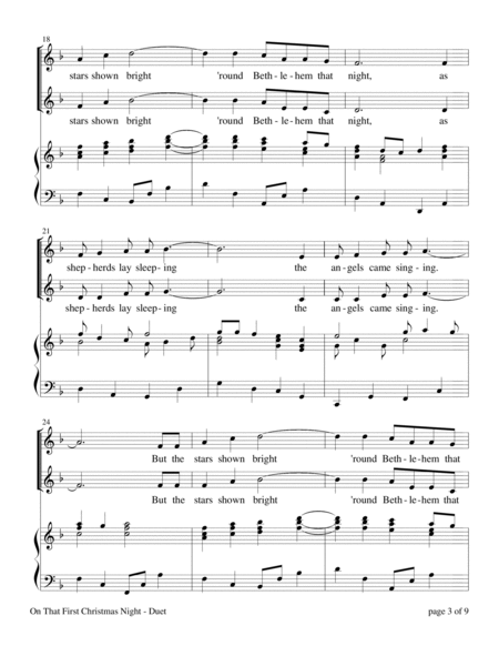 On That First Christmas Night (for duet or 2-part choir, SA) image number null