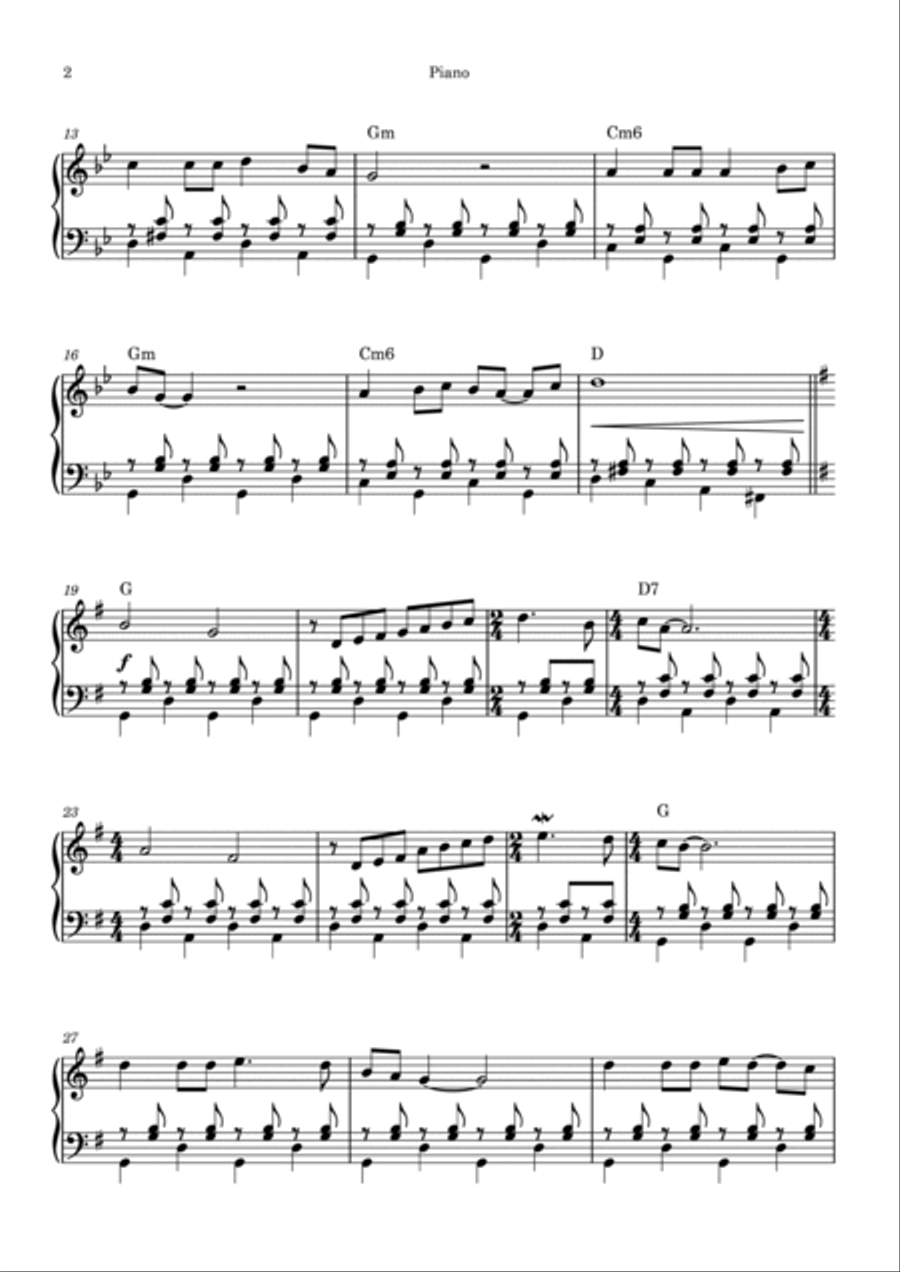 Mama (mamma) Mama (mamma) Piano Solo scores gallery preview page 2