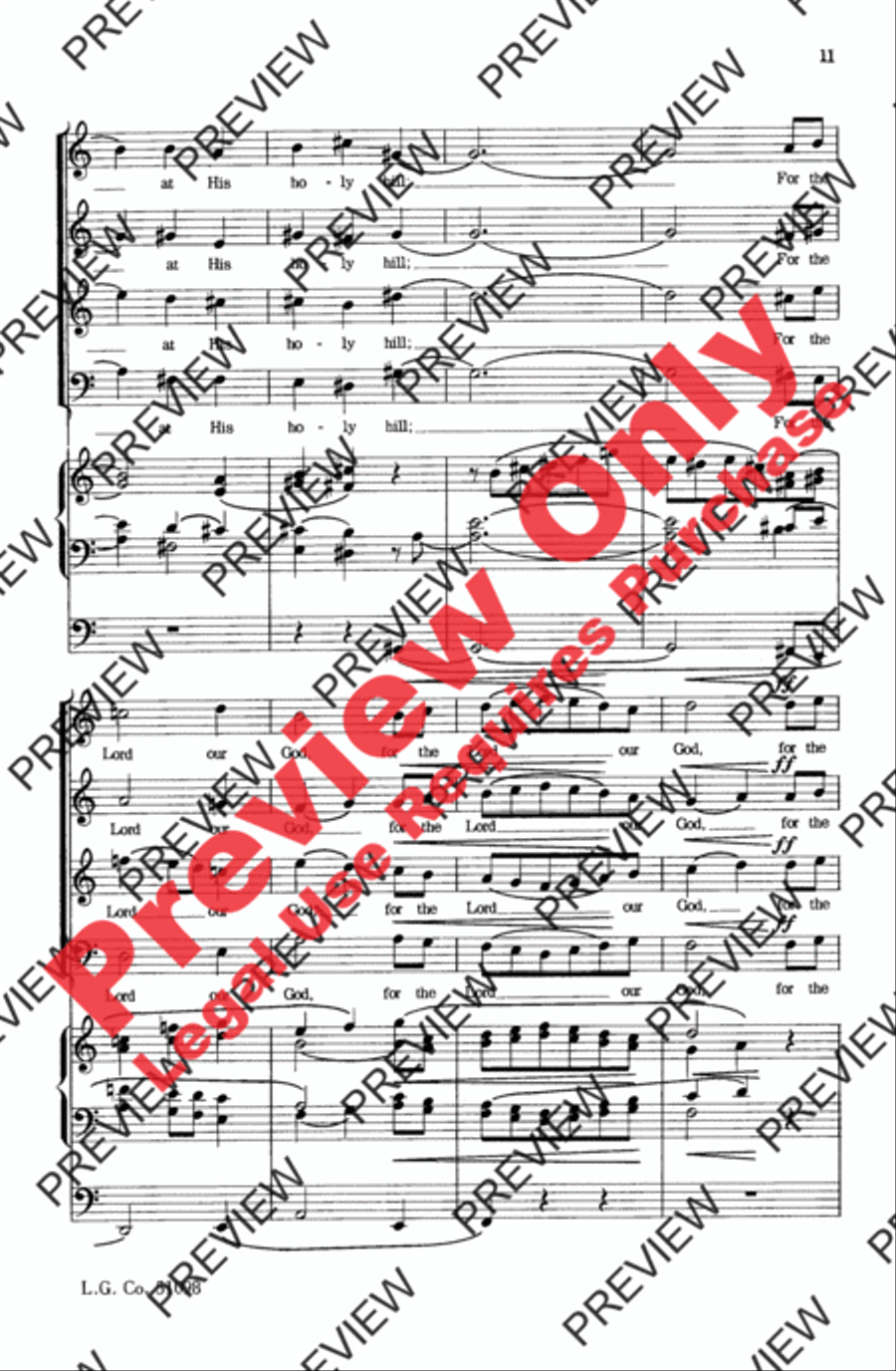 Two Psalm Motets 4-Part scores gallery preview page 11