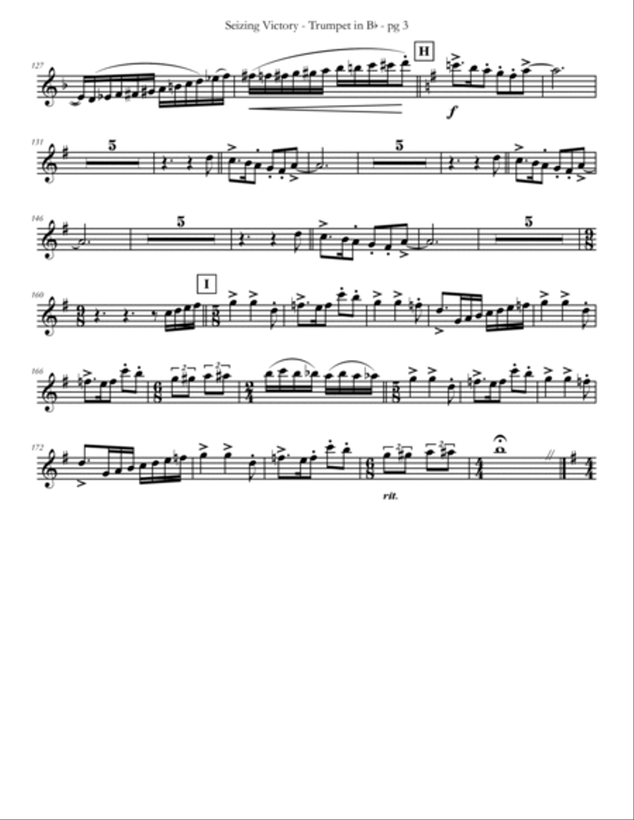 Seizing Victory Trumpet Sonata B-Flat Trumpet scores gallery preview page 4