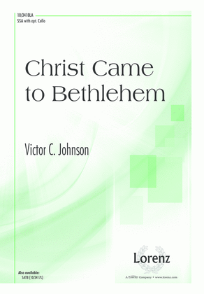 Book cover for Christ Came to Bethlehem