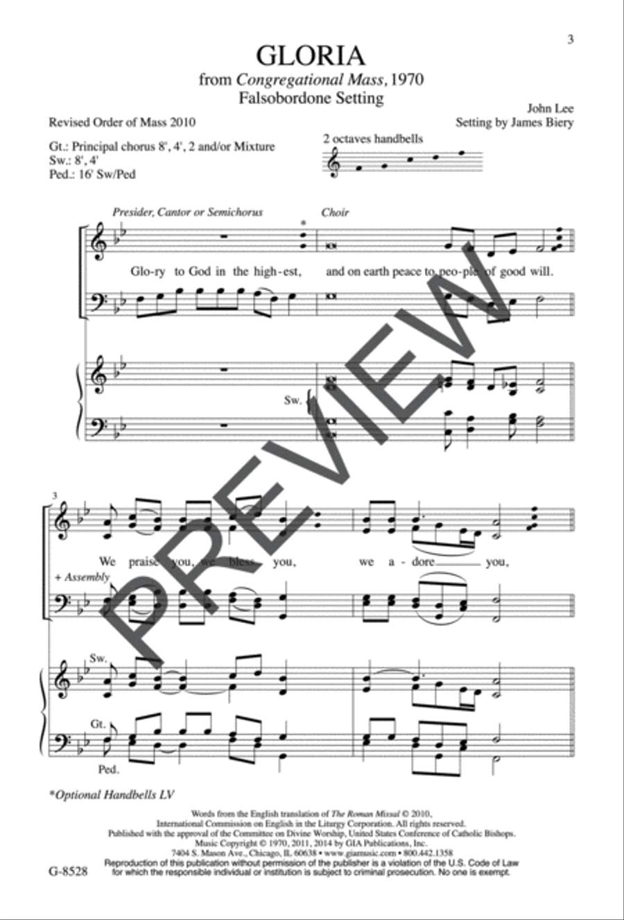 Two Settings of Gloria from 