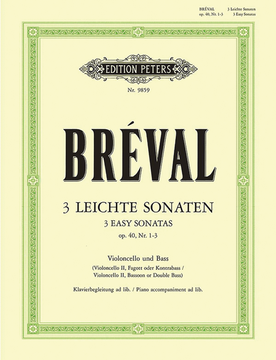 Three Easy Sonatas Piano Accompaniment scores gallery preview page 1