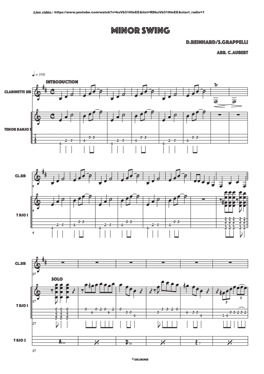 Minor Swing Woodwind Duet scores gallery preview page 1