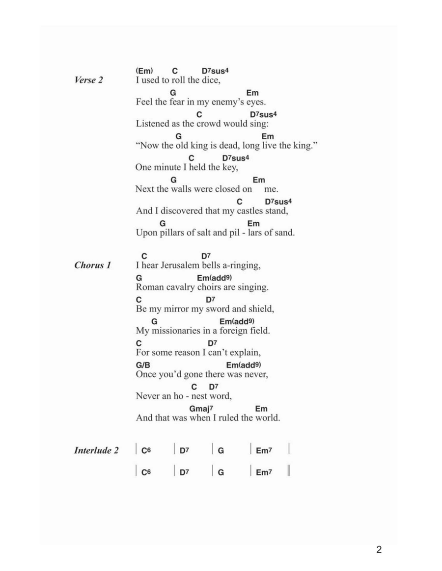 Viva La Vida Piano scores gallery preview page 2