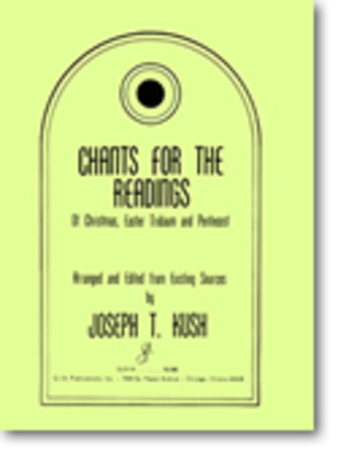 Book cover for Chants for the Readings of Christmas, Easter Triduum and Pentecost