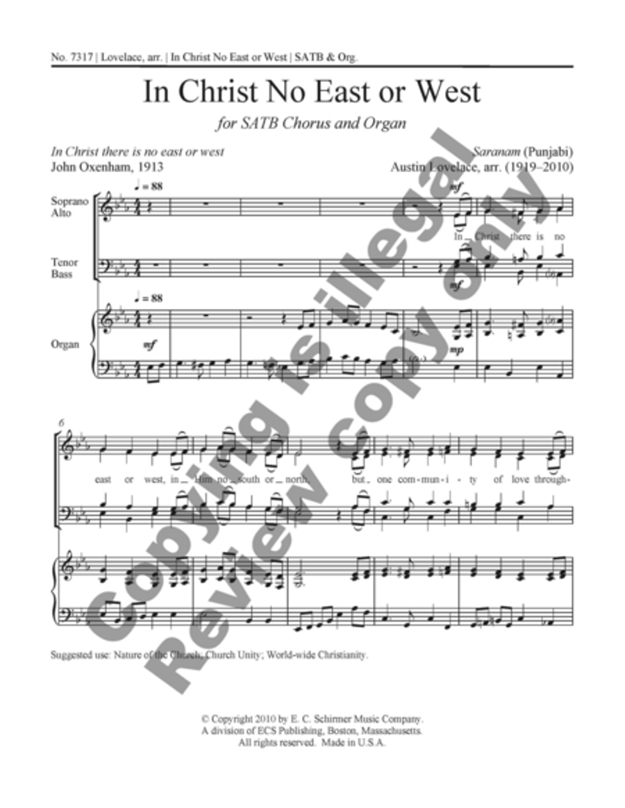 In Christ No East or West 4-Part scores gallery preview page 5