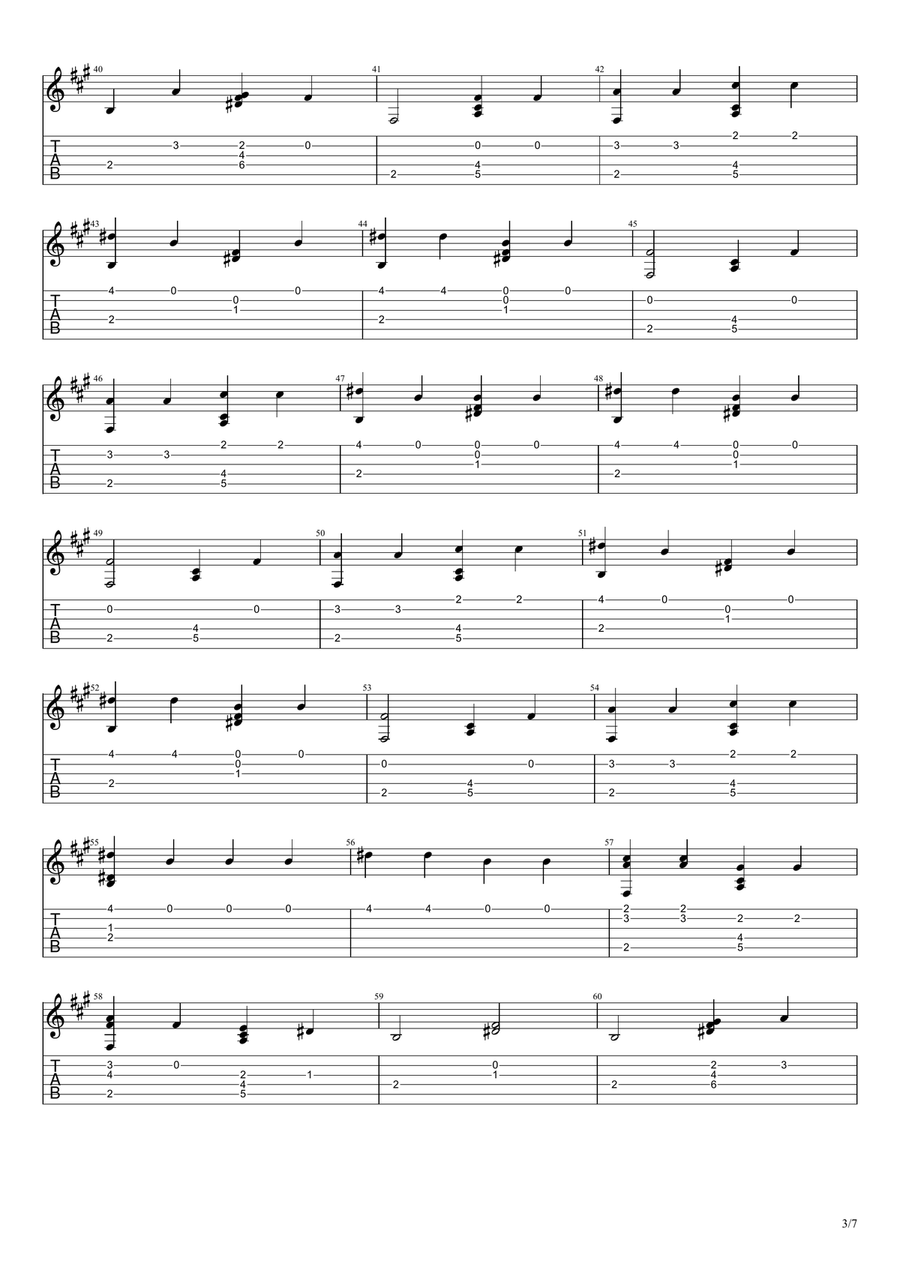Mad World Acoustic Guitar scores gallery preview page 3