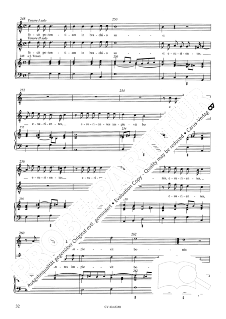 Magnificat a 8 voci con 6 vel 10 istromenti 4-Part scores gallery preview page 28