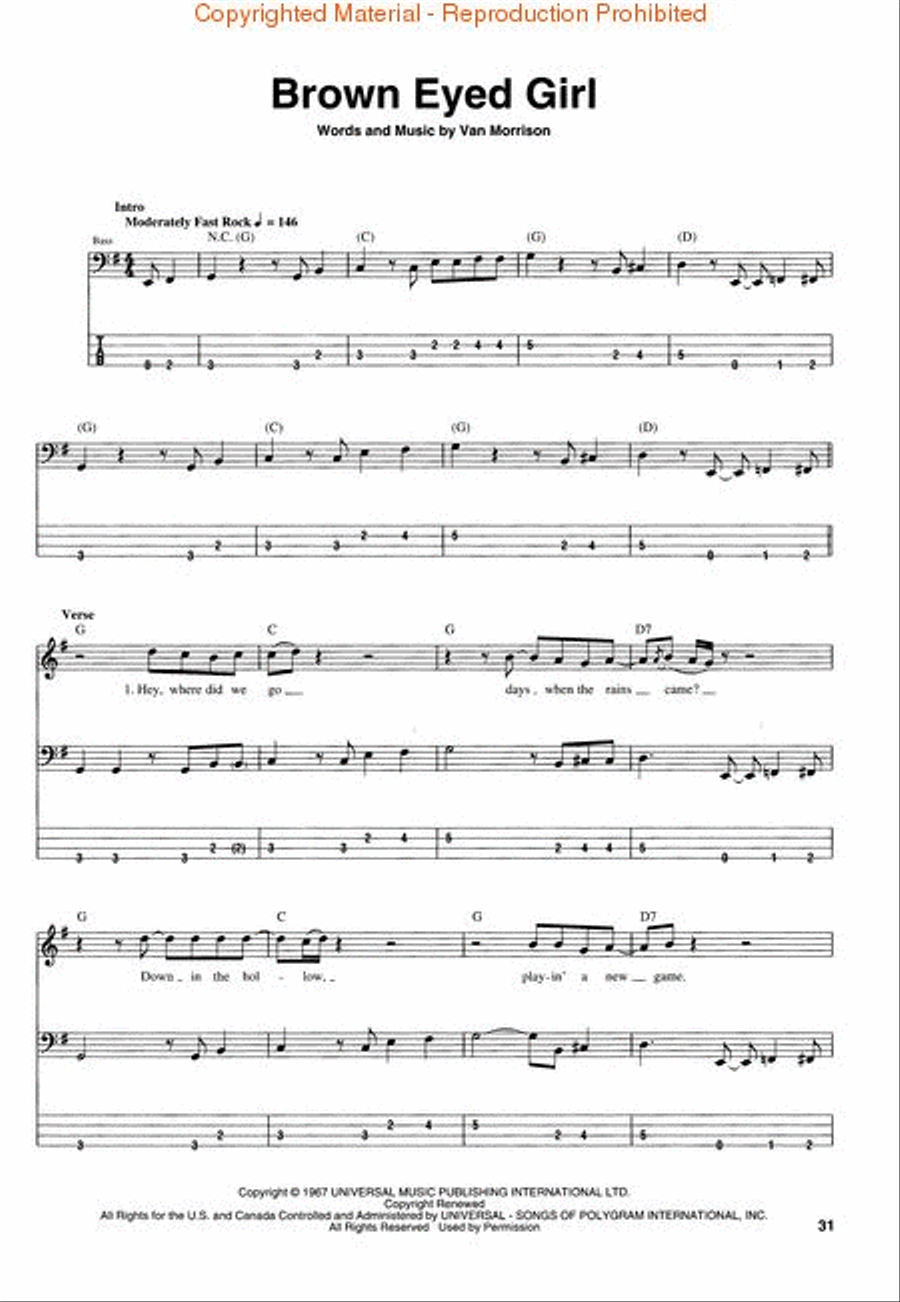 Pop/Rock Bass Bible Electric Guitar scores gallery preview page 4