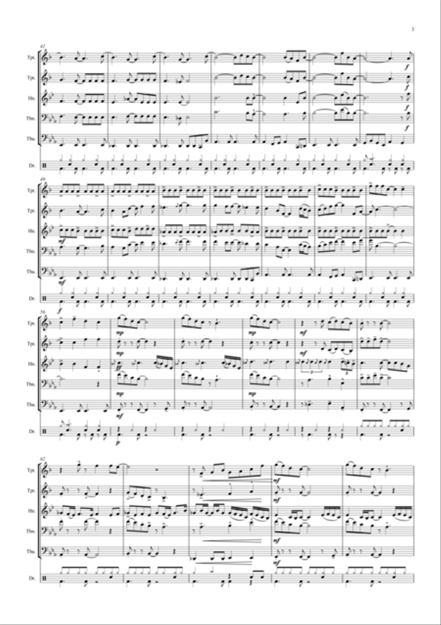 Sweet Child O' Mine Brass Ensemble scores gallery preview page 4