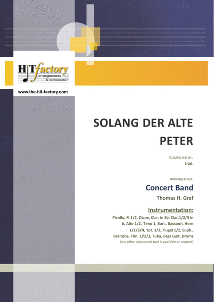 Solang der alte Peter - Munich City anthem - Oktoberfest - Concert Band image number null