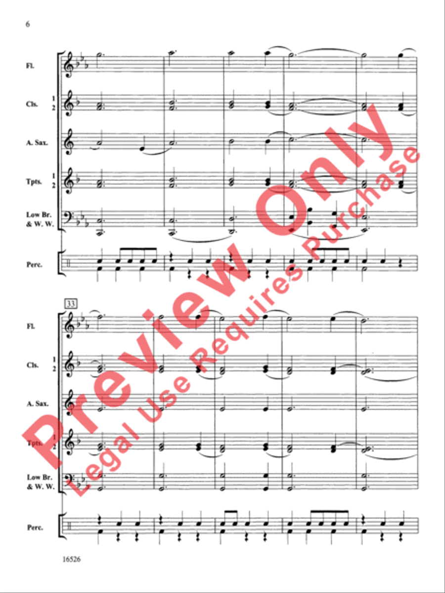 Theme from The Moldau Concert Band scores gallery preview page 7