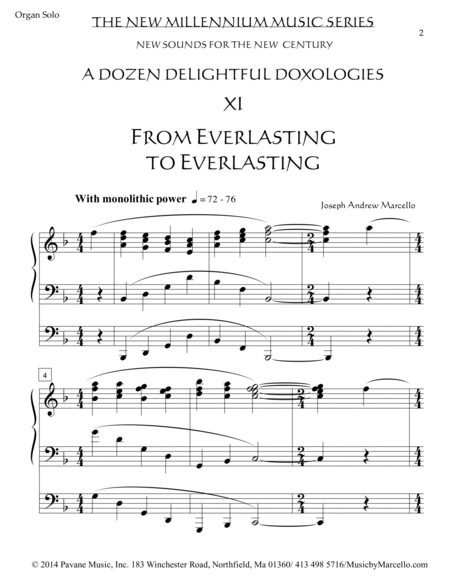Delightful Doxology XI - From Everlasting to Everlasting - Organ (F) image number null