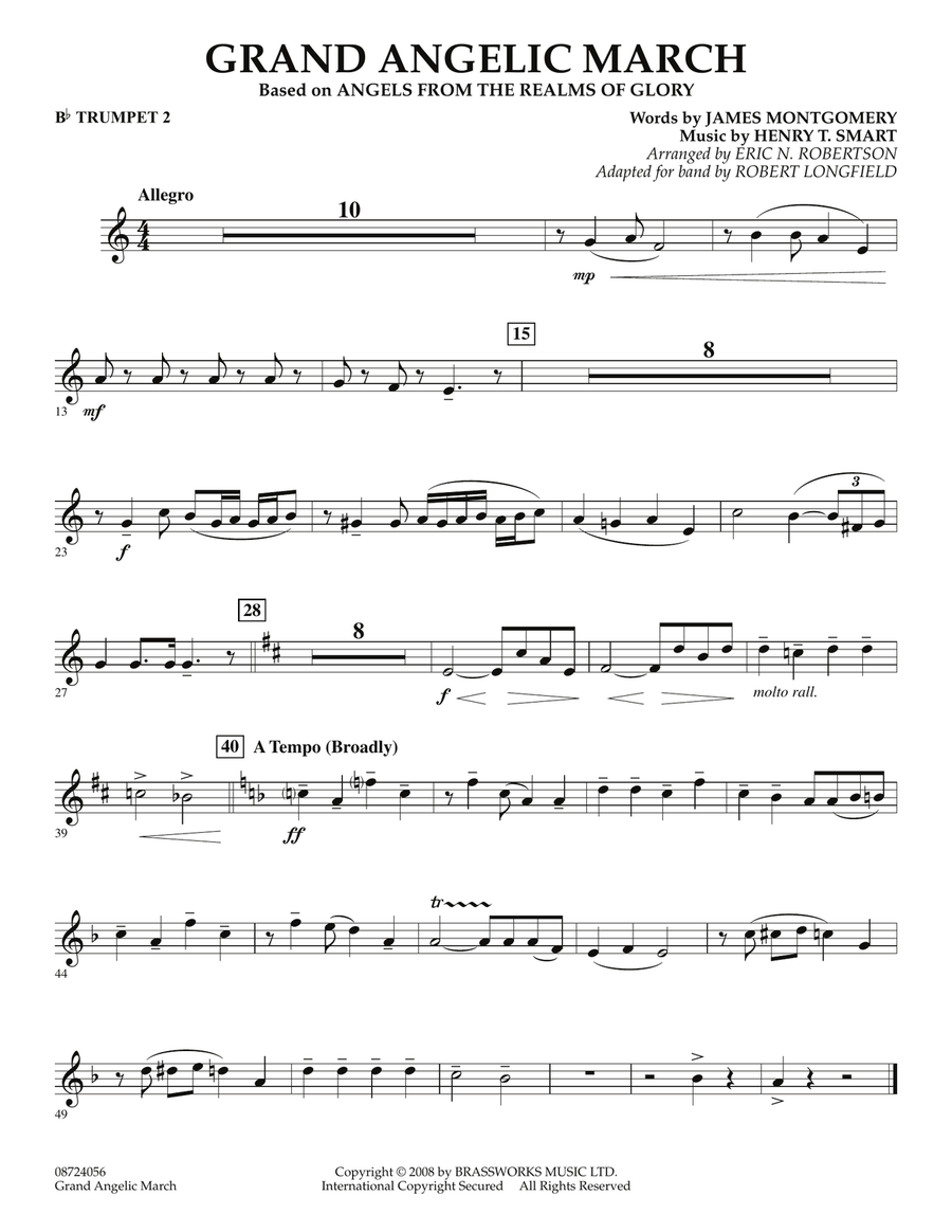 Grand Angelic March - Bb Trumpet 2 Concert Band scores gallery preview page 1