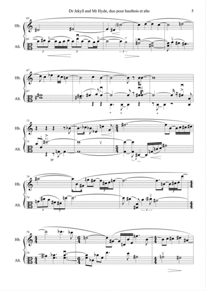 Dr Jekyll and Mr Hyde --- for Oboe and viola --- JCM 2014
