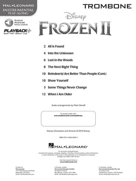 Frozen 2 Trombone Play-Along image number null
