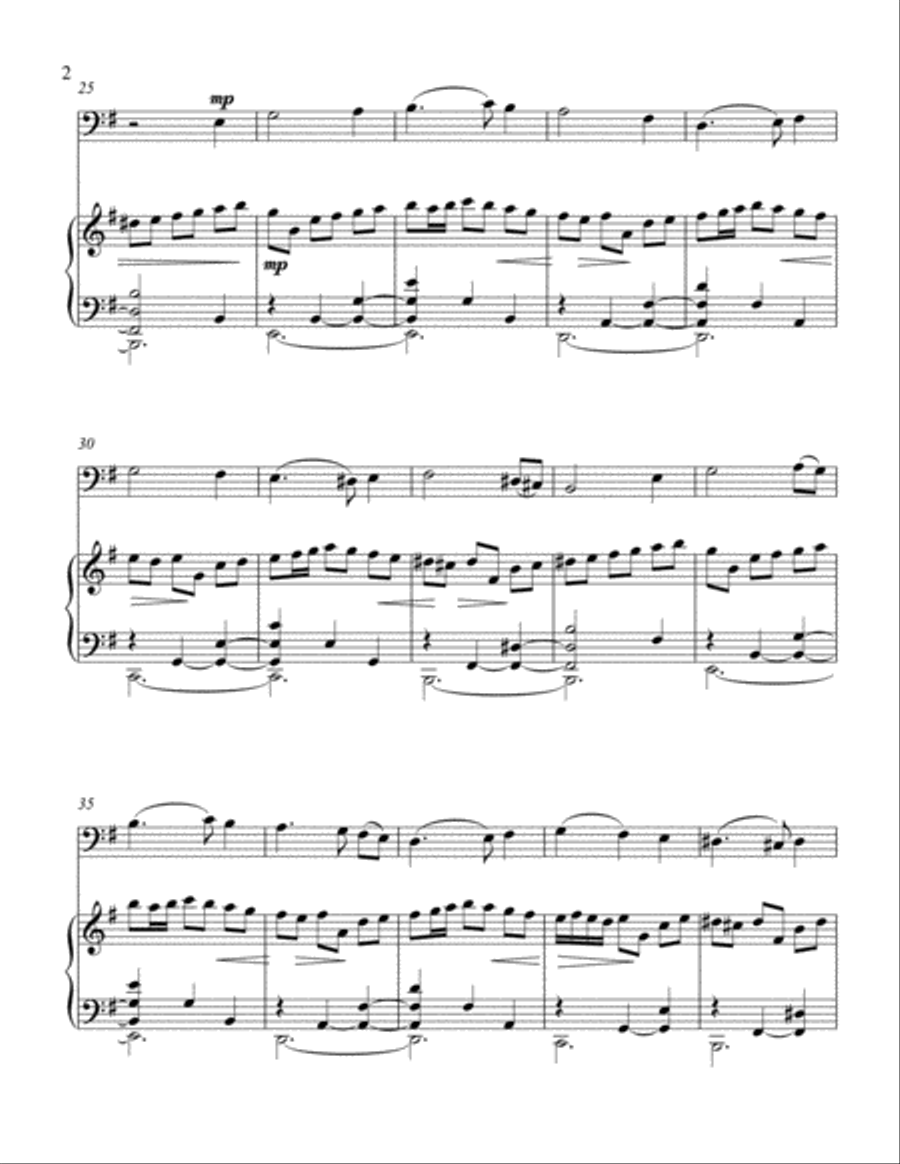 Hear The News The Angels Bring: Christmas Music for Solo Cello and Piano Piano scores gallery preview page 4