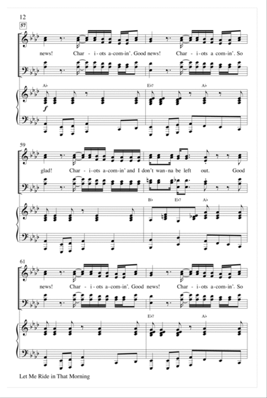 Let Me Ride In That Morning Choir scores gallery preview page 12