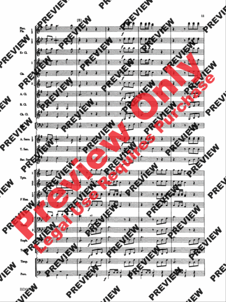 Water Music Suite Concert Band scores gallery preview page 11