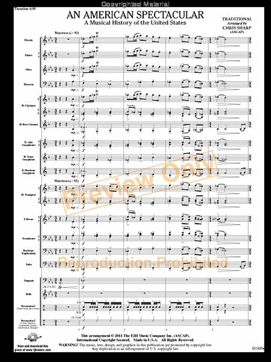 An American Spectacular An American Spectacular Concert Band scores gallery preview page 2