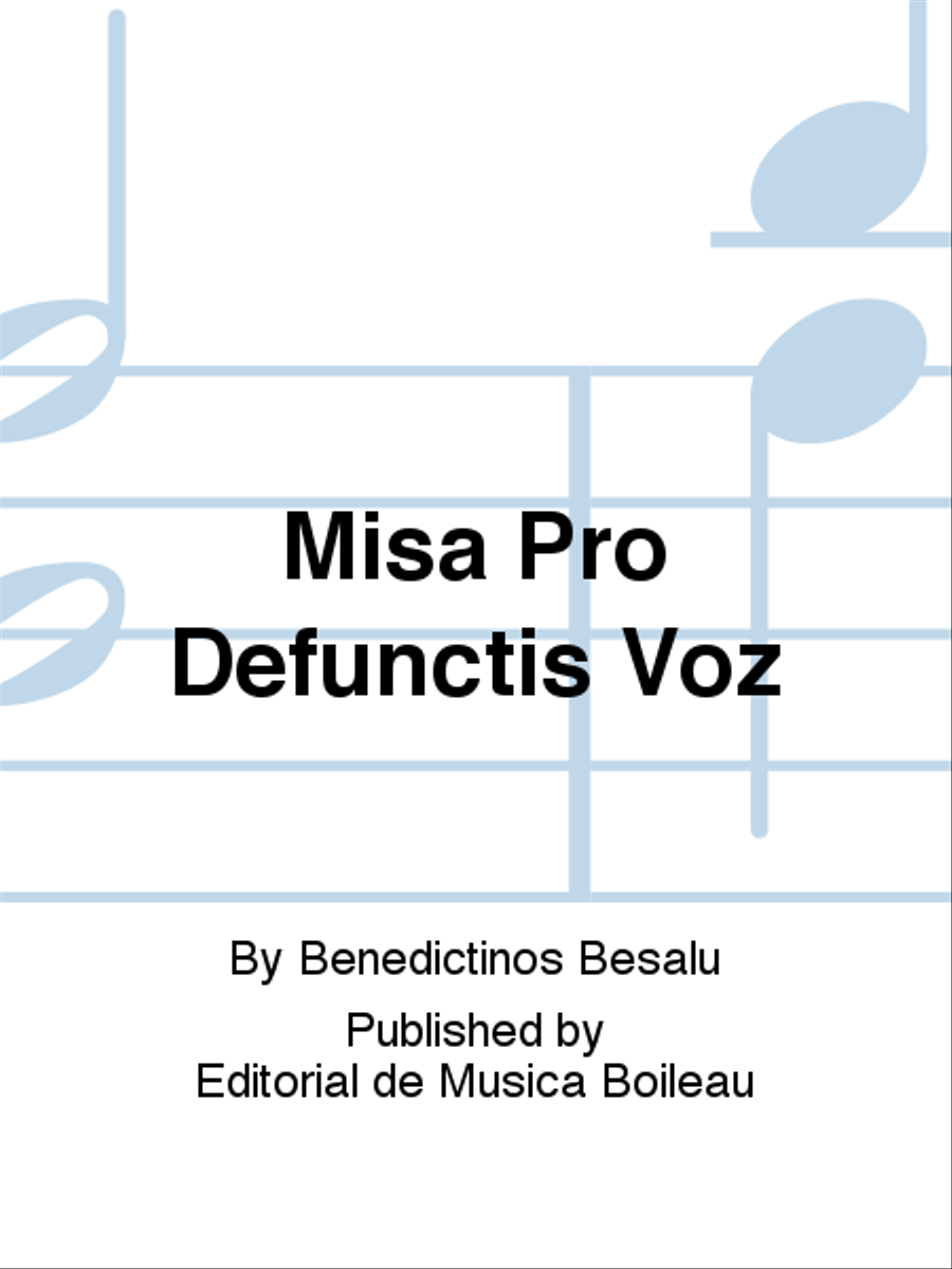 Misa Pro Defunctis Voz Misa Pro Defunctis Voz Voice scores gallery preview page 1