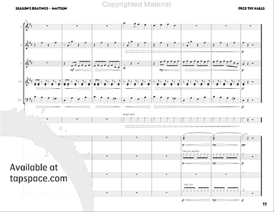 Season's Beatings Percussion Ensemble scores gallery preview page 22