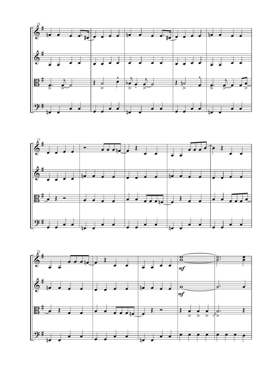 Everybody Needs Somebody To Love String Quartet scores gallery preview page 4