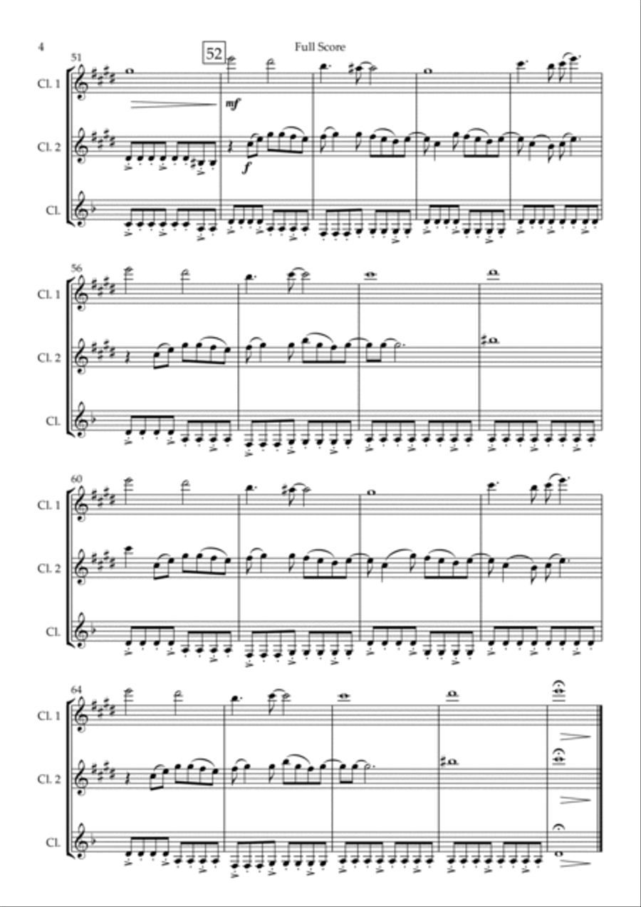 Toss A Coin To Your Witcher Clarinet Trio scores gallery preview page 4