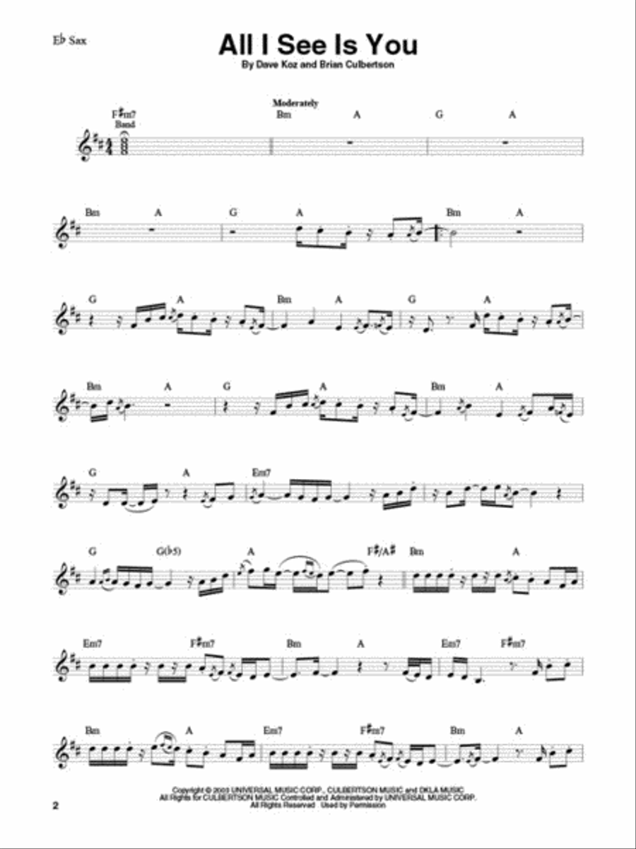 Dave Koz Saxophone Solo scores gallery preview page 3