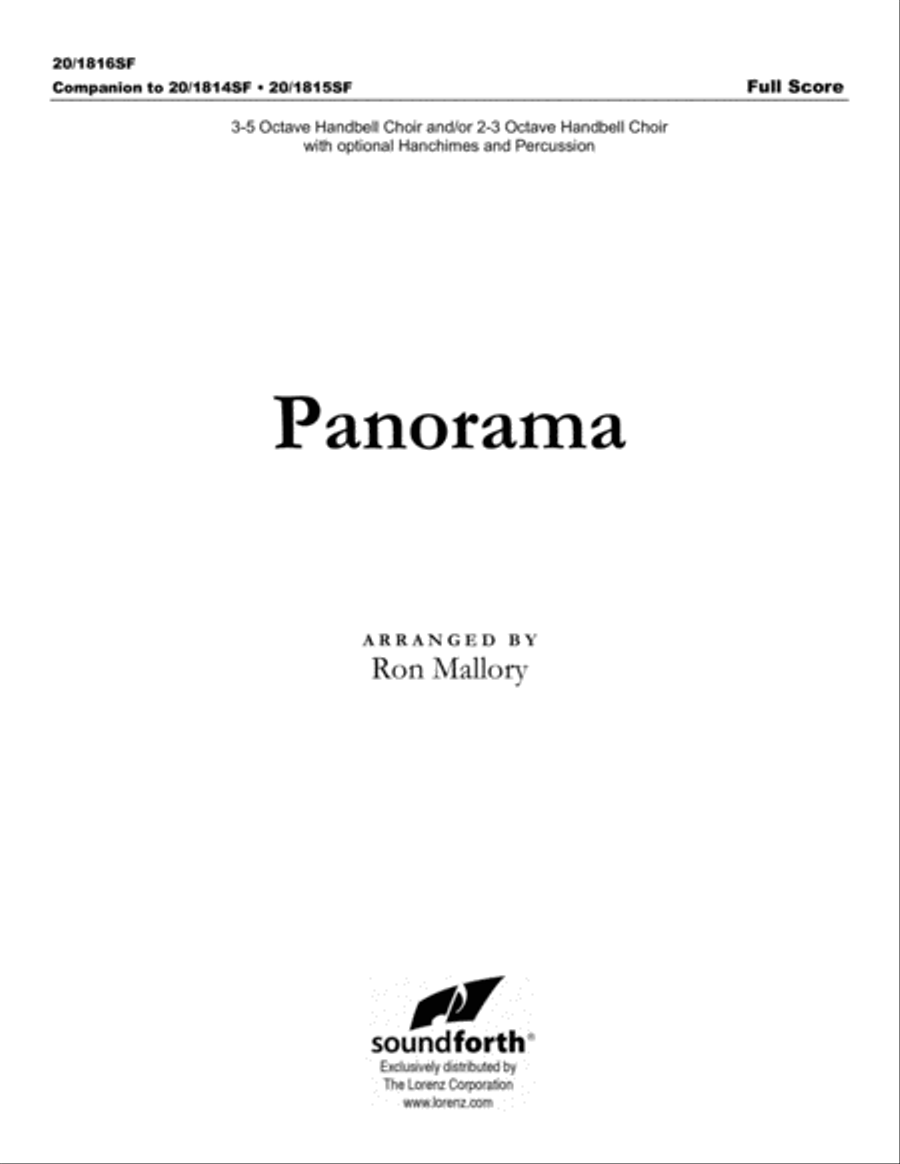 Panorama - Handbell and Percussion Score and Parts Handbell Choir scores gallery preview page 1