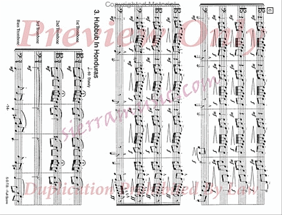South Of The Border Trombone Quartet scores gallery preview page 15