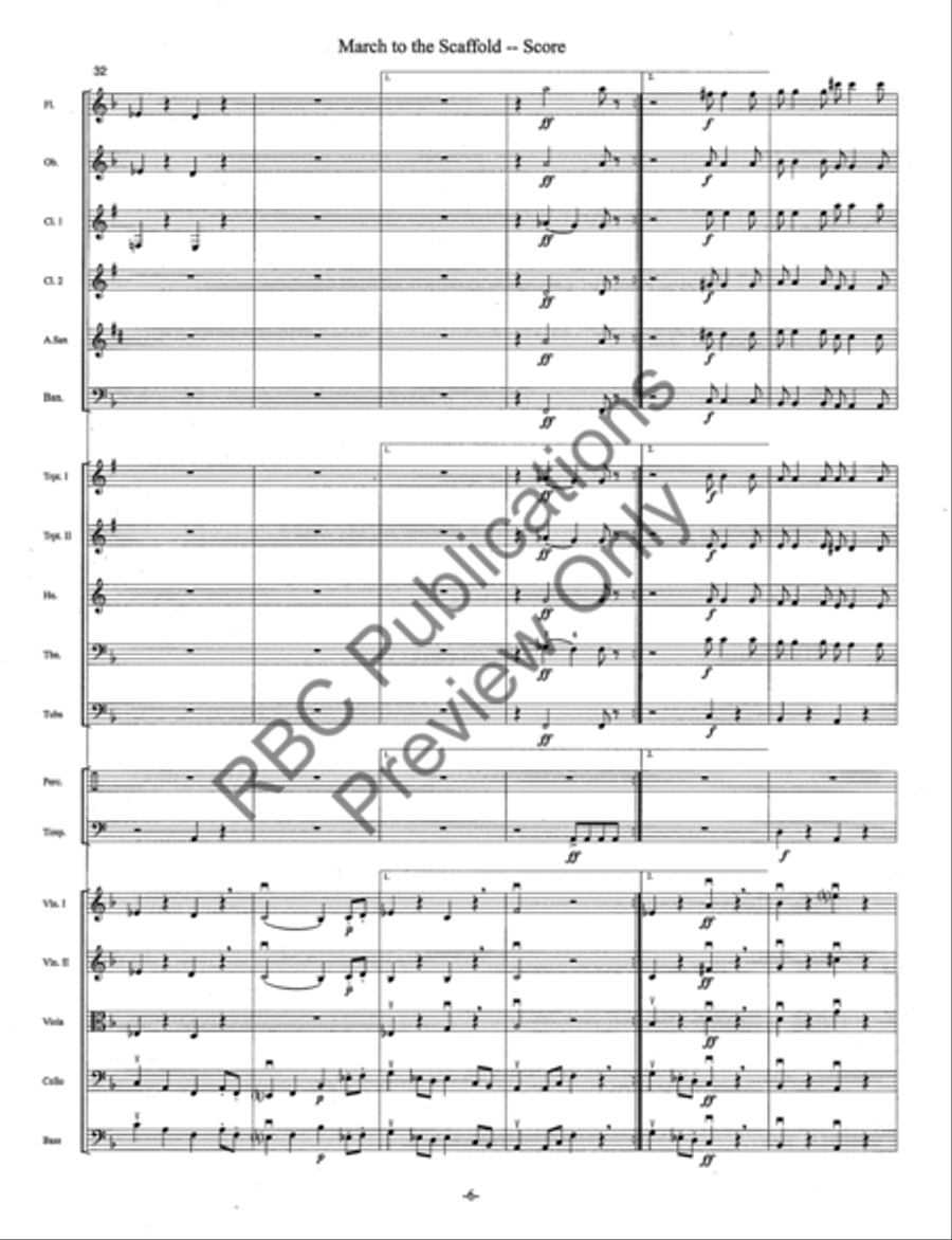 March To The Scaffold Full Orchestra scores gallery preview page 9