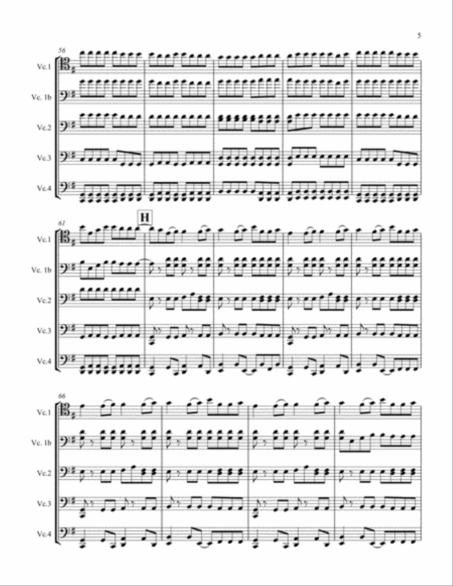 Something Just Like This Cello Solo scores gallery preview page 5