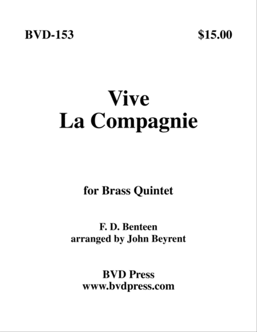 Vive La Compagnie Brass Quintet scores gallery preview page 1