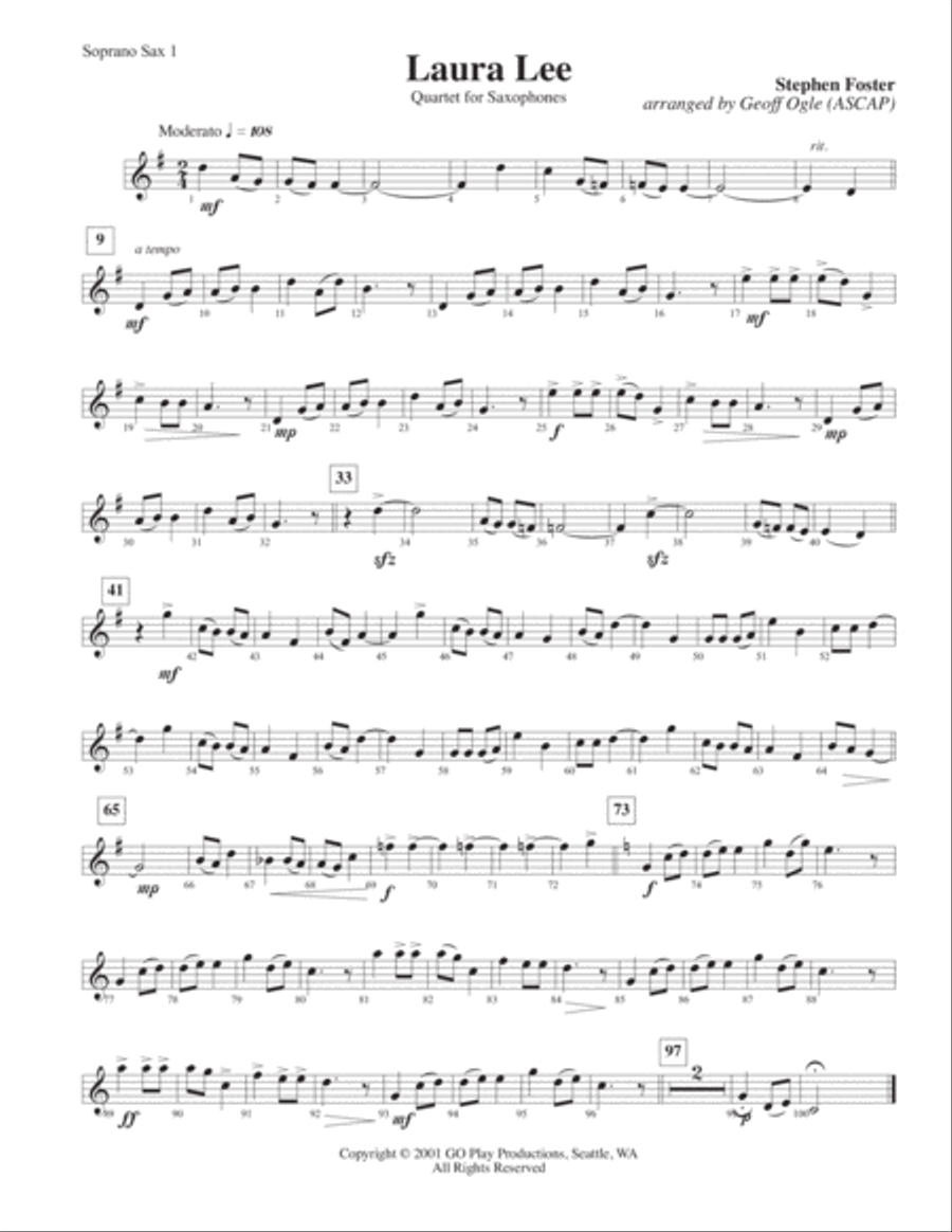 Laura Lee Woodwind Quartet scores gallery preview page 6