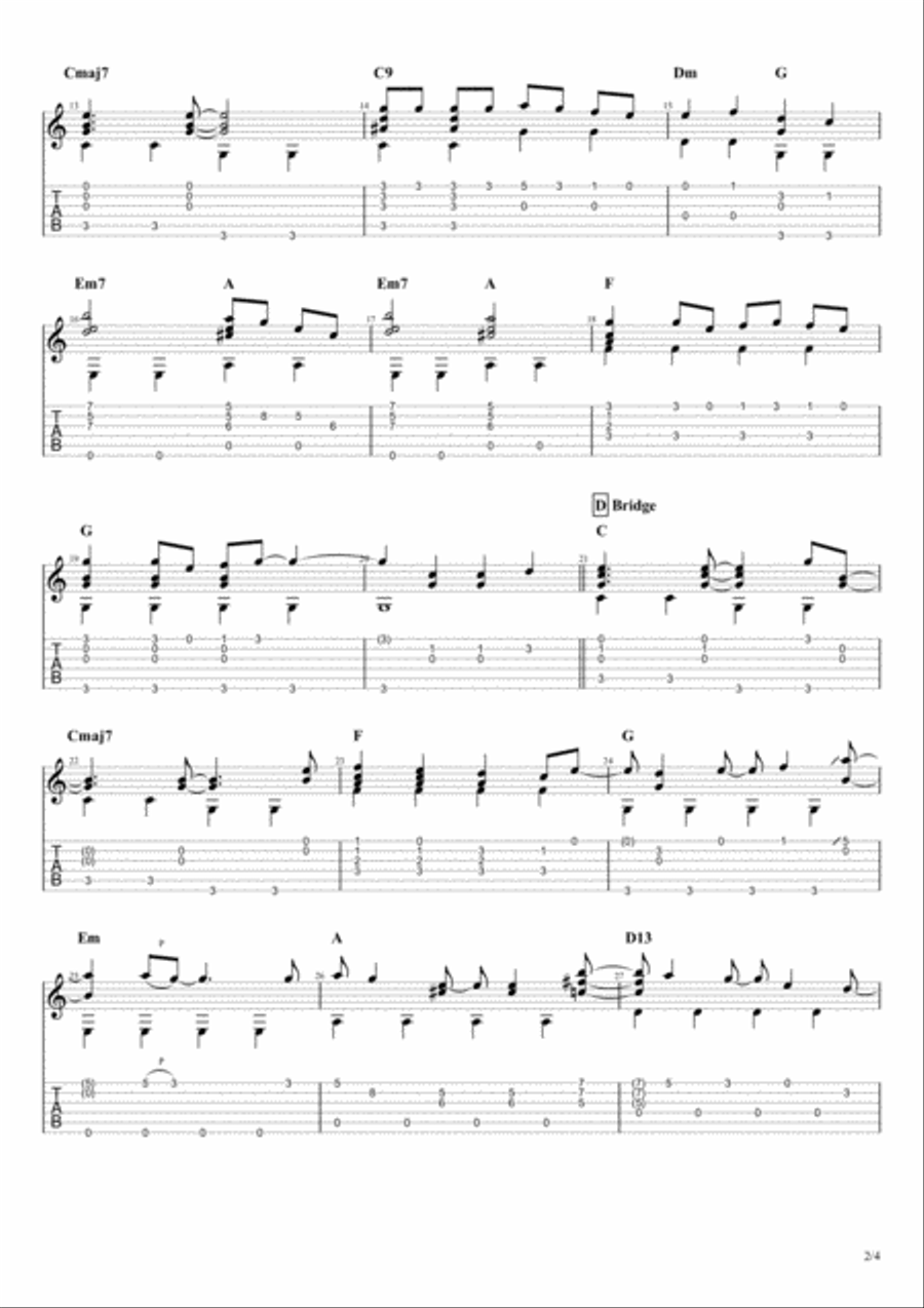 Raindrops Keep Fallin' On My Head Guitar Tablature scores gallery preview page 3