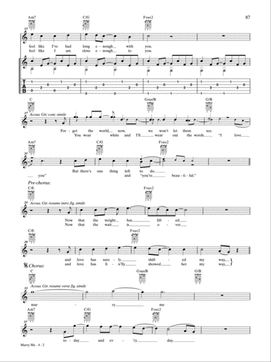 Marry Me Electric Guitar scores gallery preview page 2