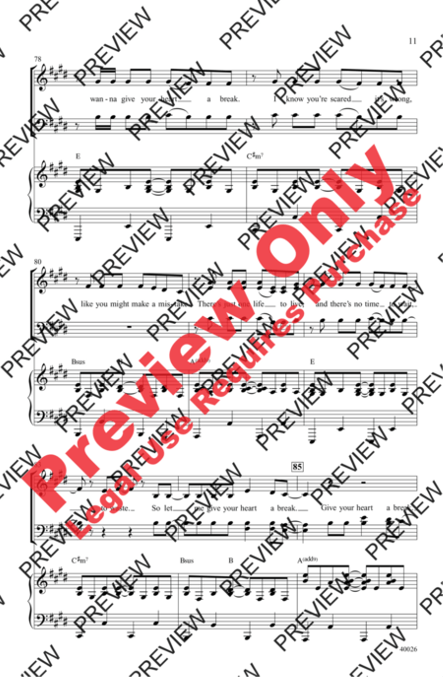 Give Your Heart a Break - SoundTrax CD (CD only) Choir scores gallery preview page 11