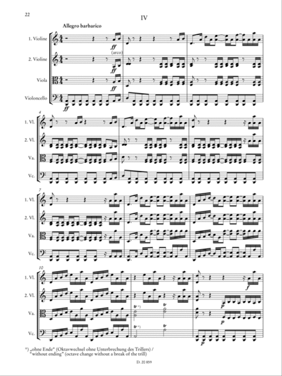 Streichquartett Nr. 11 String Quartet scores gallery preview page 5